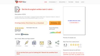 
                            12. Fillable Online Ib english written task 2 rubric Fax Email Print - PDFfiller