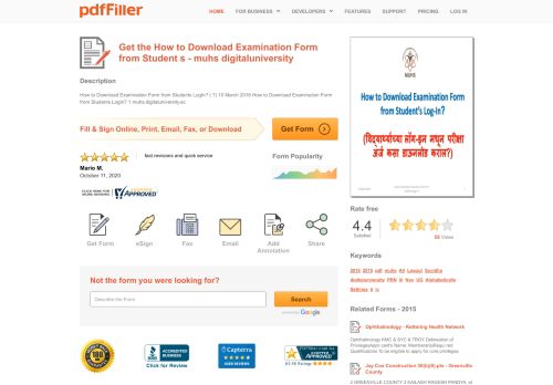 
                            12. Fillable Online muhs digitaluniversity How to Download Examination ...