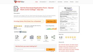 
                            10. Fillable Online shjc edu Download Application Form - Sacred Heart ...