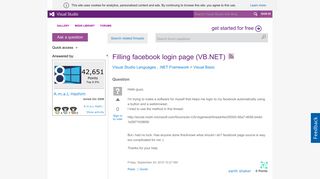 
                            3. Filling facebook login page (VB.NET) - MSDN - Microsoft