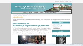 
                            3. Film Neues Gymnasium Potsdam | Babelsberger Filmgymnasium