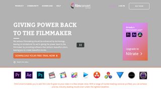 
                            3. FilmConvert: Home Page