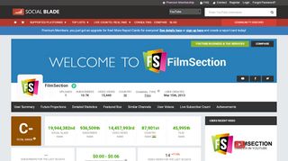 
                            3. filmsection YouTube Stats, Channel Statistics - Socialblade.com