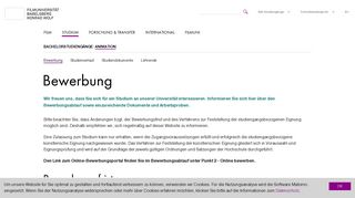 
                            1. Filmuniversität Babelsberg KONRAD WOLF: Bewerbung