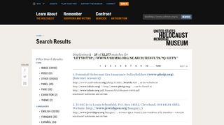 
                            11. Filter Search Results - United States Holocaust Memorial Museum