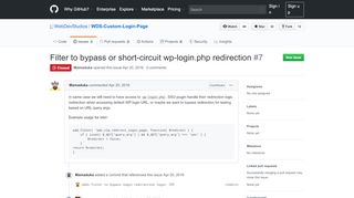 
                            11. Filter to bypass or short-circuit wp-login.php redirection · Issue #7 ...