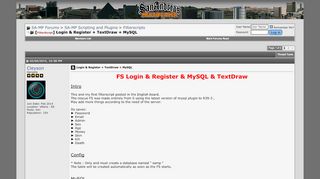 
                            2. [FilterScript] Login & Register + TextDraw + MySQL - SA-MP Forums