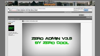 
                            8. [FilterScript] Zero Admin v3.5 by Zero_Cool - SA-MP Forums