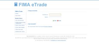 
                            1. FIMA eTrade - Prijava