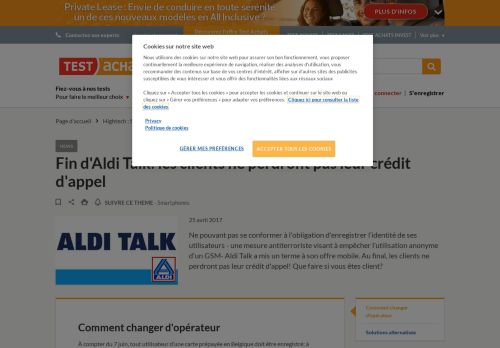 
                            7. Fin d'Aldi Talk: les clients ne perdront pas leur crédit d'appel