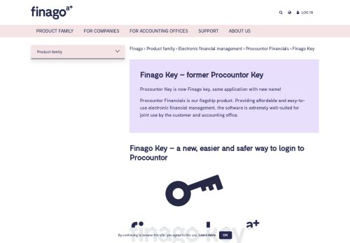 
                            7. Finago Key - log in to Procountor