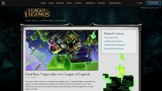 
                            2. Final Boss Veigar takes over League of Legends | League of Legends
