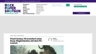 
                            9. Final Fantasy 15 erweitert seine Koop-Möglichkeiten mit dem PC ...