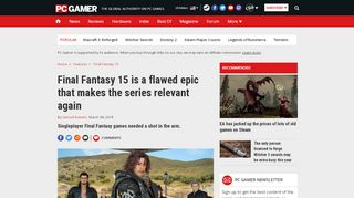 
                            11. Final Fantasy 15 is a flawed epic that makes the series relevant again ...
