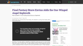 
                            11. Final Fantasy Brave Exvius Adds the One-Winged Angel Sephiroth