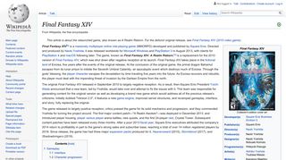 
                            5. Final Fantasy XIV – Wikipedia