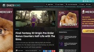 
                            10. Final Fantasy XV Origin Pre-Order Bonus Counters Half-Life with The ...