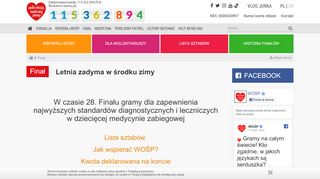 
                            8. Finał Wielkiej Orkiestry Świątecznej Pomocy. - Fundacja ... - WOŚP