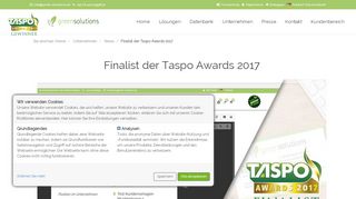 
                            13. Finalist der Taspo Awards 2017 - Green Solutions