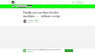 
                            10. Finally you can share Docker machines — without a script