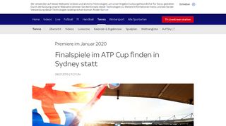 
                            4. Finalspiele im ATP Cup finden in Sydney statt | Tennis News | Sky Sport