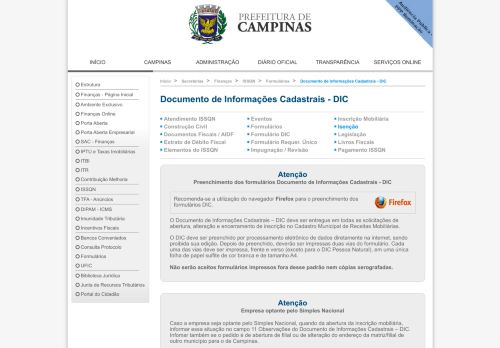 
                            13. Finanças > Governo | Prefeitura Municipal de Campinas