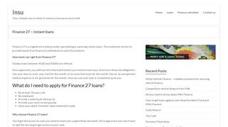 
                            6. Finance 27 - instant loans - Insurance and Loans