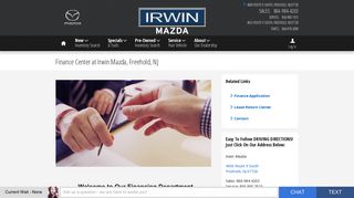 
                            12. Finance Center at Irwin Mazda, Freehold, NJ | Irwin Mazda