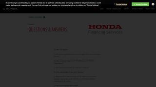 
                            7. Finance FAQ - Honda UK