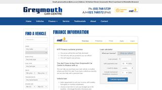 
                            13. Finance information | Greymouth Car Centre | New Zealand NZ