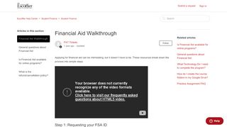 
                            12. Financial Aid Walkthrough – Escoffier Help Center