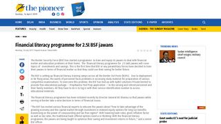 
                            12. Financial literacy programme for 2.5l BSF jawans - The Pioneer