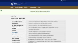 
                            6. Financial Matters - SMU Matriculation 2018 - Singapore Management ...