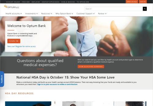 
                            13. Financial Products & Health Savings Accounts from Optum Bank