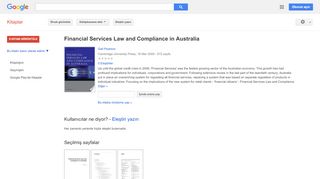 
                            11. Financial Services Law and Compliance in Australia