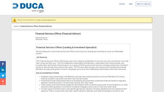 
                            11. Financial Services Officer | Careers @ DUCA Financial Services ...