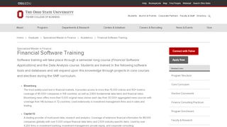 
                            9. Financial Software Training | Fisher College of Business