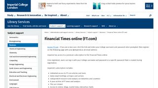 
                            11. Financial Times online (FT.com) | Administration and support services ...