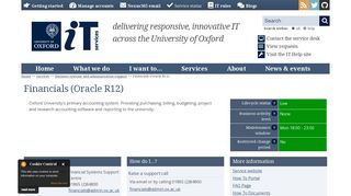 
                            6. Financials (Oracle R12) | IT Services