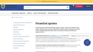 
                            12. Finančná správa - PFS