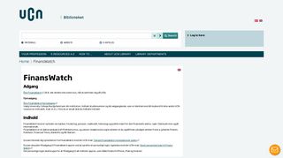 
                            5. FinansWatch | UCN Biblioteket