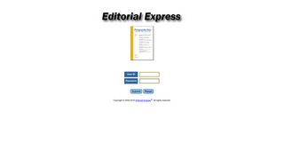 
                            8. Finanz Archiv - Welcome to Editorial Express -- User Login