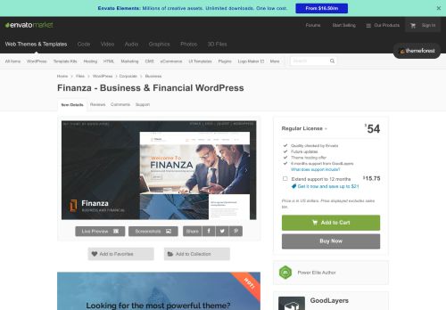 
                            8. Finanza - Business & Financial WordPress Theme by GoodLayers ...