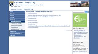 
                            3. Finanzamt Günzburg: Formulare - Steuererklärung