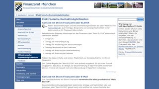 
                            3. Finanzamt München: Kontakt - Elektronische Kontaktmöglichkeiten