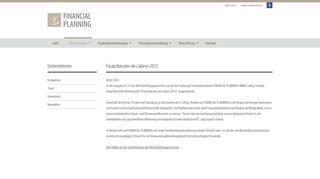 
                            12. Finanzberater des Jahres 2013 | Financial Planning Freiburg