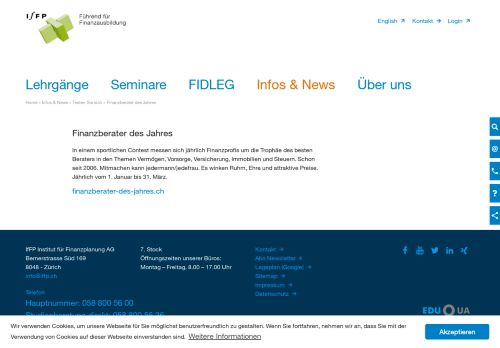 
                            9. Finanzberater des Jahres - IfFP