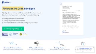 
                            4. Finanzen im Griff online & kostenlos kündigen - Volders