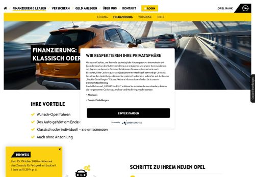 
                            12. Finanzierung – Opel Bank