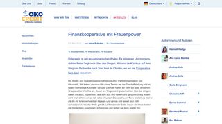 
                            7. Finanzkooperative mit Frauenpower - Oikocredit Deutschland